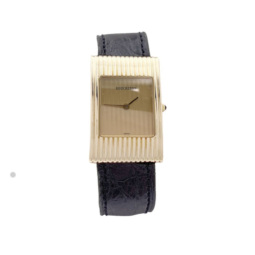 Montre Montre Boucheron, "Reflet", or jaune, cuir. 58 Facettes 35116