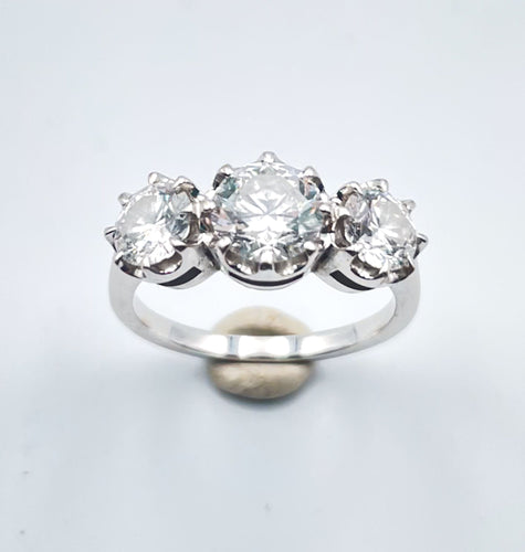 Bague 52 Bague Jarretière Diamants Vintage 58 Facettes