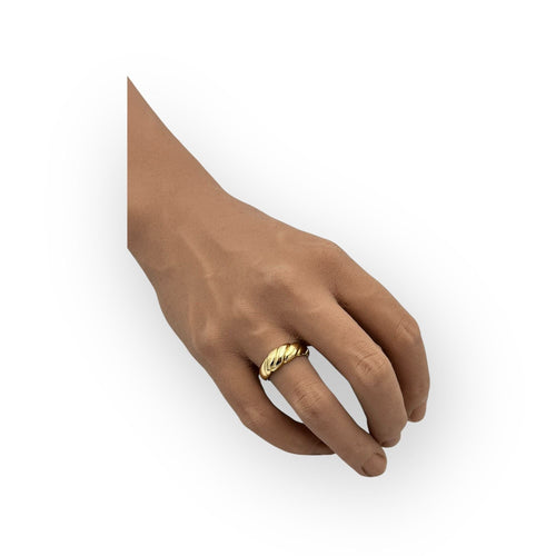 Bague 55 Bague jonc torsadée or jaune 58 Facettes 149058570