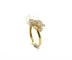 Bague 54 Bague en or jaune, perle de culture et diamant 58 Facettes