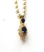 Collier Collier perles de culture et or jaune saphirs et diamants 58 Facettes