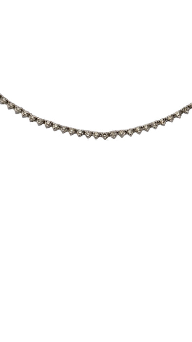 Collier rivière de diamants or blanc