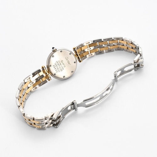 Montre Montre Cartier panthère ronde or et acier. 58 Facettes P20L2