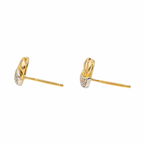 Boucles d'oreilles Boucles d'oreilles Puces Or jaune Diamant 58 Facettes 4137851CN