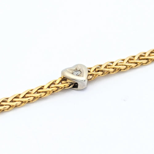 Bracelet Bracelet cœurs en or jaune et diamants 58 Facettes 29810