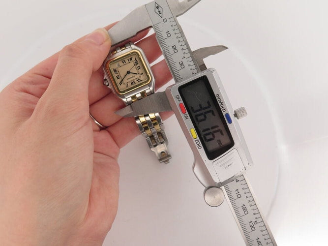 Montre vintage montre CARTIER panthere 110000r or 18k 2 rangs acier quartz 58 Facettes 268500