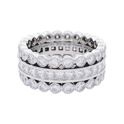 Bague Cartier, platine, diamants.