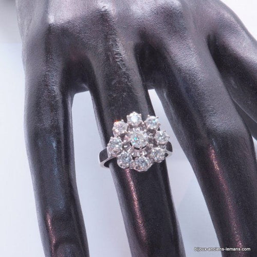 Bague 50 Bague marguerite Or blanc Diamants 58 Facettes 4196