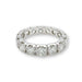 Bague 57 Alliance or blanc et diamants 3.68ct 58 Facettes