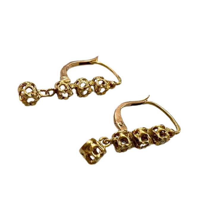 Boucles d'oreilles Boucles d'oreilles début 20ème siècle or diamants 58 Facettes Q201B