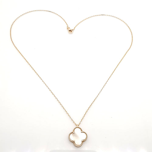 Collier Collier trèfle en or rose & nacre 58 Facettes
