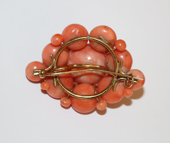 Broche corail Napoléon III