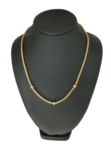 Collier Fope Collier en or jaune et blanc avec diamants 58 Facettes