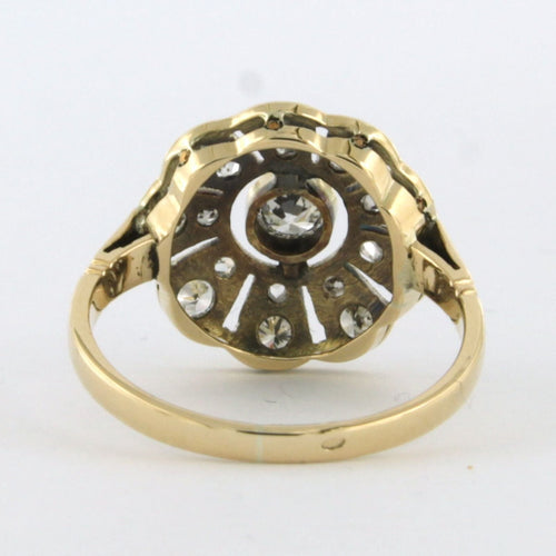 Bague en or jaune sertie de diamants jusqu'à 1,00 ct