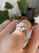 Bague 53 Bague fleur en or blanc 18k et diamants 2.80 Ct 58 Facettes
