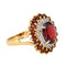 Bague 55 Bague Pompadour  Or jaune Grenat, Diamant 58 Facettes 4523259CN