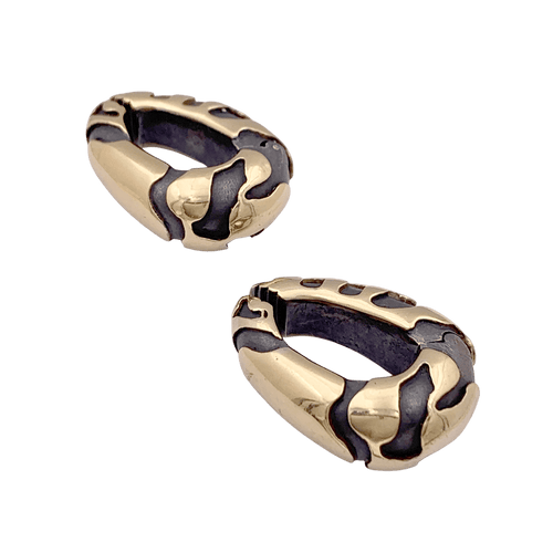 Boucles d'oreilles Boucles d'oreilles, bronze et or jaune. 58 Facettes 34625