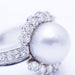 Bague 53 Bague en or avec perle naturelle et diamants 58 Facettes N102930EJ