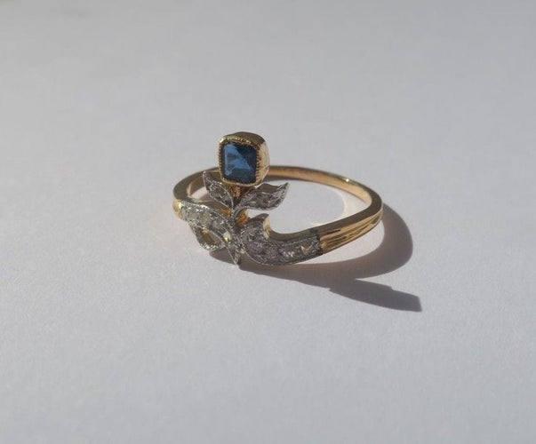 Bague 51 Bague duchesse "Belle Epoque" fleur en or rose 58 Facettes