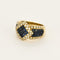 Bague 52.5 Bague vintage en or jaune, diamants et saphirs. 58 Facettes