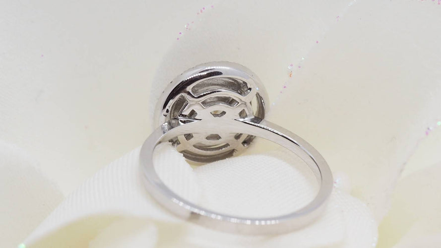 Bague 52 Bague solitaire en or blanc et diamant 58 Facettes 29912