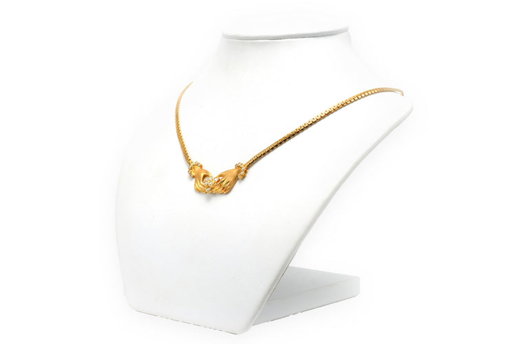 Collier Collier contemporain en or jaune 18 carats et diamants "taille" brillant (+-0.234ct) 58 Facettes 22733