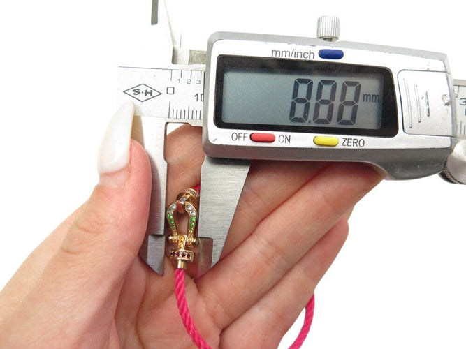 Bracelet bracelet FRED force 10 mm 0b0156 t15 rubis saphir or rose 18 carats 58 Facettes 269168