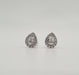 Boucles d'oreilles Boucles d’oreilles or blanc serties de diamants poires 58 Facettes