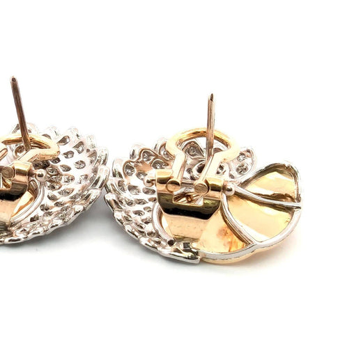 Boucles d'oreilles Boucles d'oreilles en platine et or avec diamants 58 Facettes