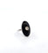 Bague 55 Bague en platine avec onyx et diamant central 58 Facettes