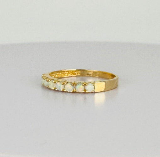Bague opales facettées en or jaune 14k