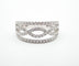 Bague 55 Bague bandeau Or blanc Diamants 58 Facettes