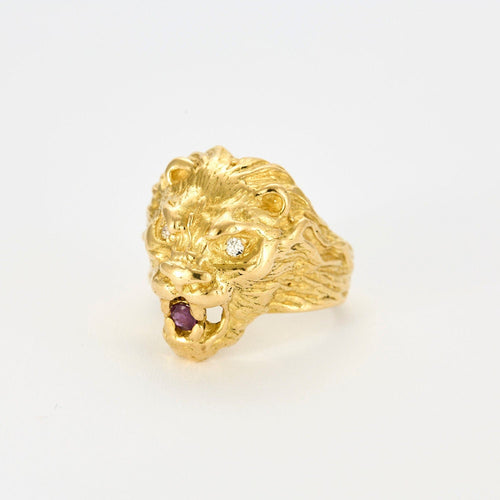 Bague 59 BAGUE TETE DE LION 58 Facettes M8864