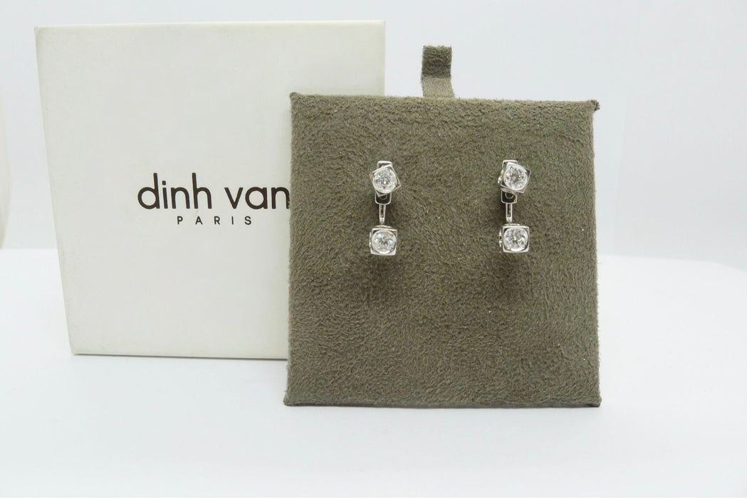 Boucles d'oreilles Boucles d'oreilles Dinh Van Le Cube Or et Diamants 58 Facettes