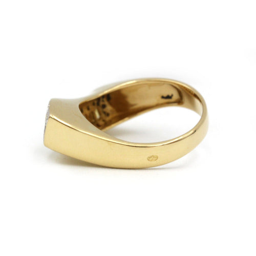 Bague 57 Bague - Or jaune, Diamants & Saphirs Jaunes 58 Facettes 250116R