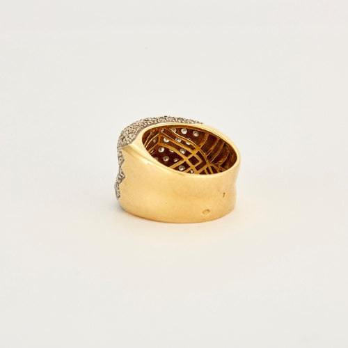 Bague 56 Bague large pavage Diamants 58 Facettes