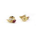 Boucles d'oreilles Boucles d'oreilles or jaune diamants rubis 58 Facettes 240039SP