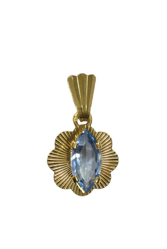 Pendentif Pendentif Topaze Bleue 58 Facettes