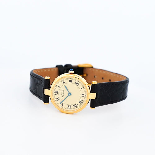 Montre Cartier Must Vendôme - Lemon roman dial - SM 58 Facettes