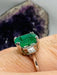 Ring 54 Emerald Ring 2.74 Carat And Diamonds 58 Facettes A 7509