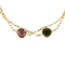 Collier Sautoir en or jaune, tourmalines vertes et roses 58 Facettes NAR0852