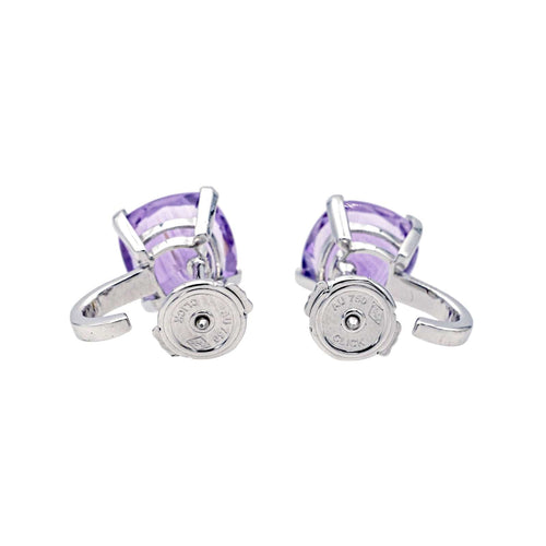 Boucles d'oreilles Mauboussin Boucles d'oreilles Petit visage d'amour  Or blanc Améthyste, Diamant 58 Facettes 4157393RV