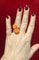 Bague 55 Bague or jaune, fleurs corail et brillants 58 Facettes 7245 A