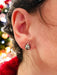 Boucles d'oreille or blanc serties de 2 perles de culture grises et 2 diamants 58 Facettes 2924 A