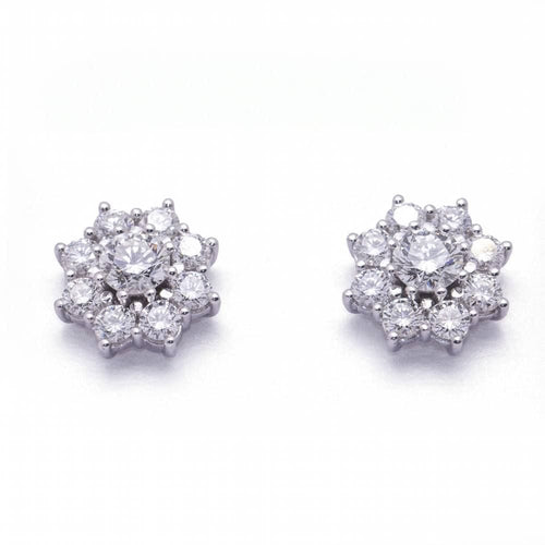 ROSETON Earrings in White Gold and Diamonds 58 Facettes D364209LF