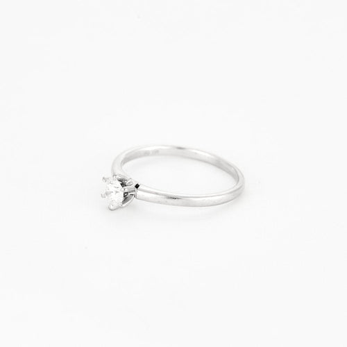 Bague Solitaire en or blanc et diamant