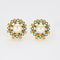 Boucles d'oreilles Boucles d'oreilles perles et turquoises en or jaune 58 Facettes