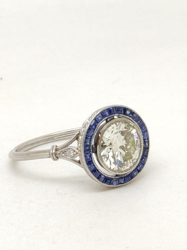 Bague Bague Art Déco en or blanc et diamants taille ancienne, années 1930 58 Facettes