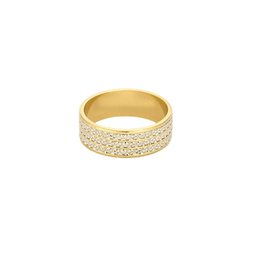 Bague 58.5 Bague en or blanc et or jaune 58 Facettes CLA0432