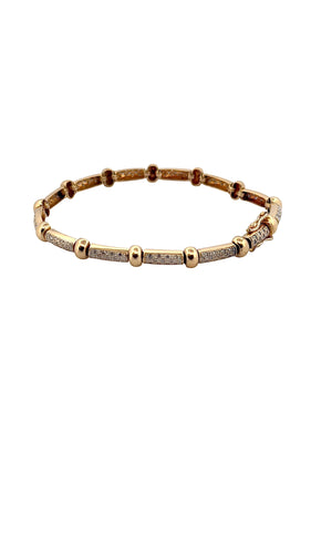 Bracelet femme en or jaune et diamants